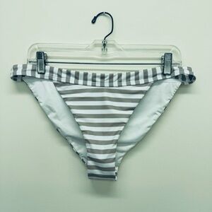 NWT ANDIE Swim The Banded Cheeky Bikini Bottom Beige White Stripe Size XL